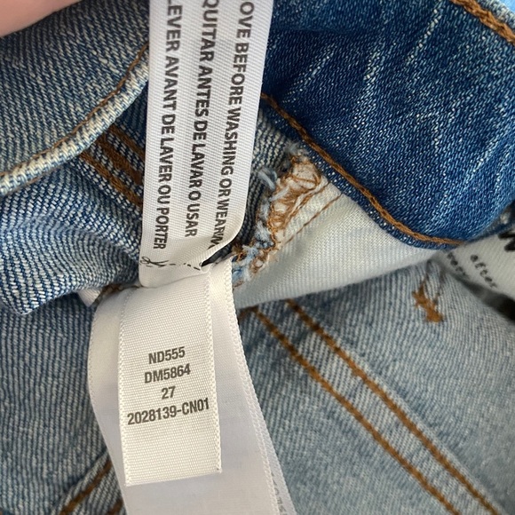 Madewell The High-Rise Slim Boyjean in Prentice Wash: Ripped Edition Women's 27 - Picture 10 of 13